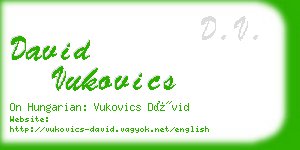 david vukovics business card